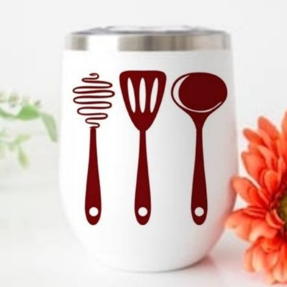Cooking utensils vinyl decal any color
